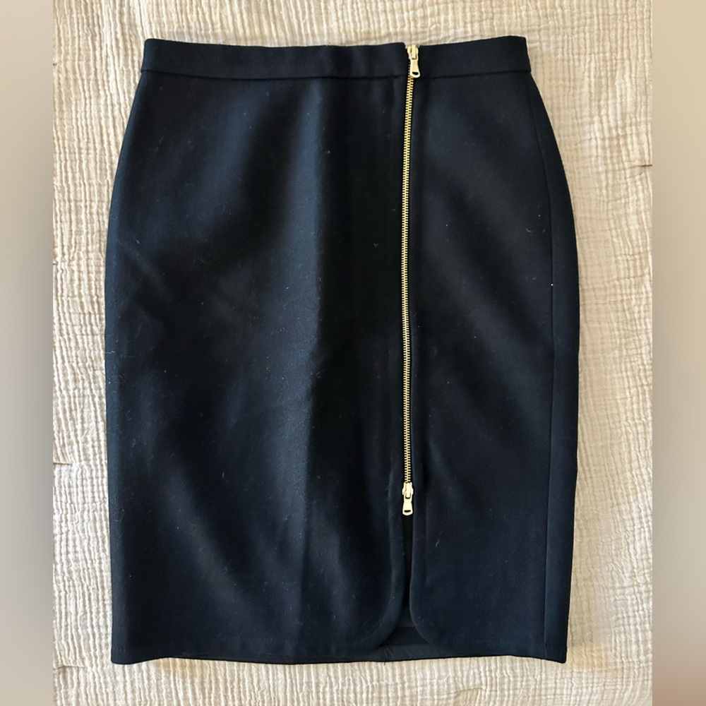 Black Skirt with Gold Zipper